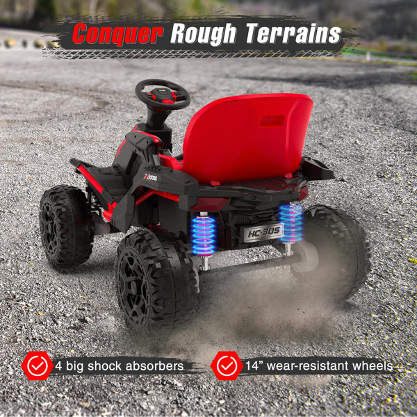 ANPABO 24V 4x4 Ride On Toy For Big Kids, 4x200W Motors